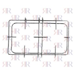 F3803 GRIGLIA IN FILO CROMATA A 2 FUOCHI 358 X203mm