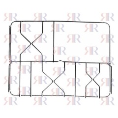 F4002 GRIGLIA IN FILO CROMATA A 3 FUOCHI 403 X 553mm