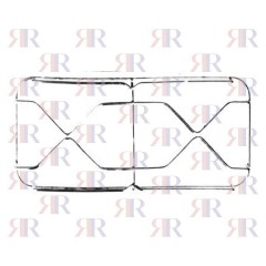 F4007 GRIGLIA IN FILO CROMATA A 2 FUOCHI 440 X 206mm