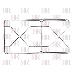 F4009 GRIGLIA IN FILO CROMATA A 2 FUOCHI 397 X 207mm