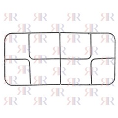 F4022 GRIGLIA IN FILO CROMATA A 2 FUOCHI 440 X 210mm