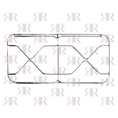 GRIGLIA IN FILO CROMATA A 2 FUOCHI 440 X 206mm