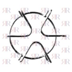 GRIGLIA IN FILO CROMATA 1 FUOCO diam. 144mm