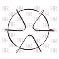 GRIGLIA IN FILO CROMATA 1 FUOCO diam. 108mm