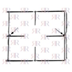 F4414 GRIGLIA IN FILO CROMATA 1 FUOCO 250 X 215mm
