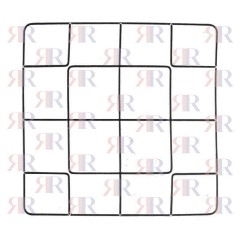 F4415 GRIGLIA IN FILO CROMATA A 4 FUOCHI 447 X 445mm