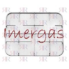 F6811 GRIGLIA IN FILO CROMATA A 3 FUOCHI 370 X 460mm