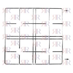 GRIGLIA IN FILO CROMATA A 4 FUOCHI 463 X 467mm