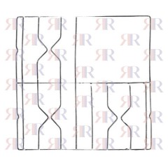 GRIGLIA IN FILO CROMATA A 3 FUOCHI 446 X 453mm