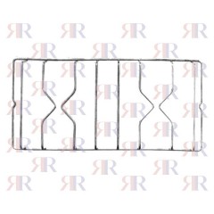 GRIGLIA IN FILO CROMATA A 2 FUOCHI 453 X 220mm