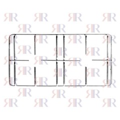GRIGLIA IN FILO CROMATA A 2 FUOCHI 438 X 228mm