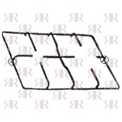 GRIGLIA IN PIATTINO SMALTATA 2 FUOCHI 438 X 278mm