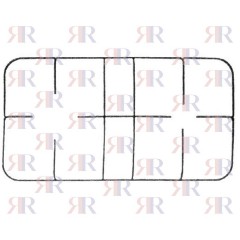 GRIGLIA IN PIATTINO SMALTATA 2 FUOCHI 494 X 278mm