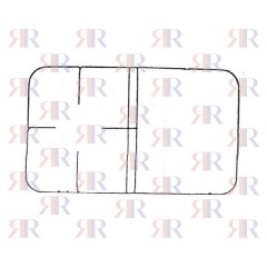 GRIGLIA IN PIATTINO SMALTATA 1 FUOCO+PIASTRA 412 X 278mm
