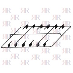 GRIGLIA IN PIATTINO SMALTATA 2 FUOCHI 398 X 274mm