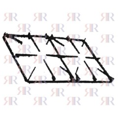 P4452 GRIGLIA IN PIATTINO SMALTATA 2 FUOCHI 492 X 277mm