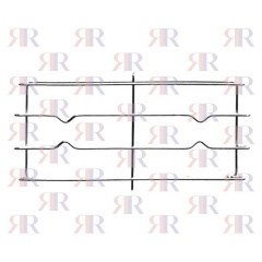 F4712 GRIGLIA IN FILO CROMATA A 2 FUOCHI 376 X 174mm