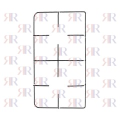 F4716 GRIGLIA IN FILO CROMATA 2 FUOCHI 463 X 254mm