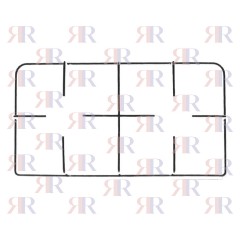 F4720 GRIGLIA IN FILO CROMATA A 2 FUOCHI 458 X 230mm