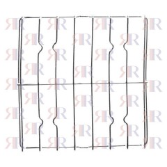 GRIGLIA IN FILO CROMATA A 4 FUOCHI 433 X 433mm