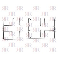 GRIGLIA IN FILO CROMATA 2 FUOCHI 475 X 200mm