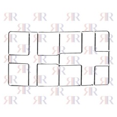 GRIGLIA IN FILO CROMATA A 2 FUOCHI 438 X 234mm