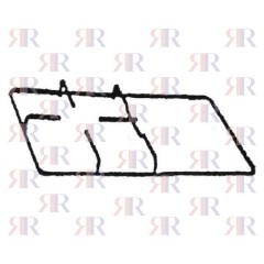 P4759 GRIGLIA IN PIATTINO SMALTATA 1 FUOCO+PIASTRA 467 X 227mm
