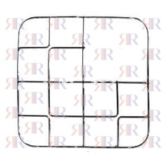 GRIGLIA IN FILO CROMATA A 3 FUOCHI 460 X 460mm