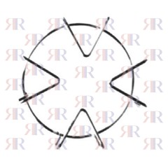 GRIGLIA IN FILO CROMATA 1 FUOCO diam. 165mm