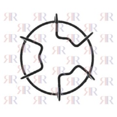 GRIGLIA IN FILO CROMATA 1 FUOCO diam. 130mm