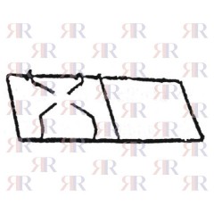 GRIGLIA IN PIATTINO SMALTATA 1 FUOCO+PIASTRA 457 X 227mm