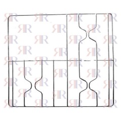 F5319 GRIGLIA IN FILO CROMATA A 3 FUOCHI 480 X 547mm