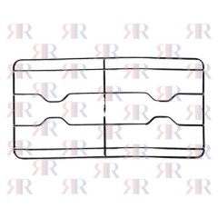 F5326 GRIGLIA IN FILO CROMATA A 2 FUOCHI 399 X 240mm
