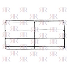 F5327 GRIGLIA IN FILO CROMATA A 2 FUOCHI 422 X 246mm