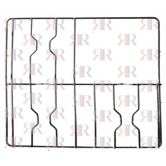 GRIGLIA IN FILO CROMATA TIPO SMEG 448X478 CON PIASTRA A DESTRA