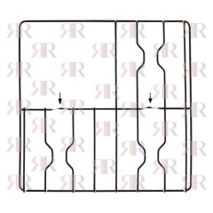 GRIGLIA IN FILO CROMATA A 3 FUOCHI 447 X 457mm