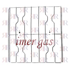 GRIGLIA IN FILO CROMATA A 4 FUOCHI 448 X 460mm