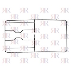 GRIGLIA IN FILO CROMATA A 2 FUOCHI 448 X 238mm