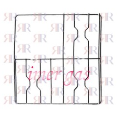 GRIGLIA IN PIATTINO SMALTATA 3 FUOCHI+PIASTRA 456 X 447mm