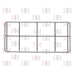 F5503 GRIGLIA IN FILO CROMATA A 2 FUOCHI 444 X 219mm