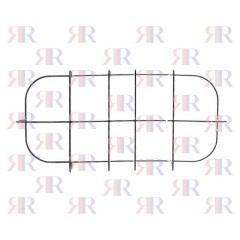 F5517 GRIGLIA IN FILO CROMATA A 2 FUOCHI 462 X 210mm