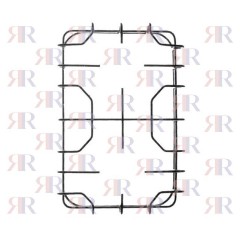 GRIGLIA IN FILO CROMATA 2 FUOCHI CORTA 340 X 225mm