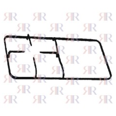 P5957 GRIGLIA IN PIATTINO SMALTATA 1 FUOCO+PIASTRA 457 X 227mm