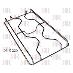 GRIGLIA IN FILO CROMATA A 2 FUOCHI 403 X 220mm