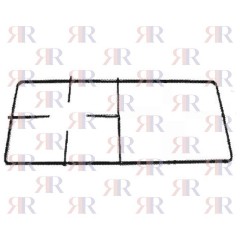 P6256 GRIGLIA IN PIATTINO SMALTATA 1 FUOCO+PIASTRA 520 X 260mm