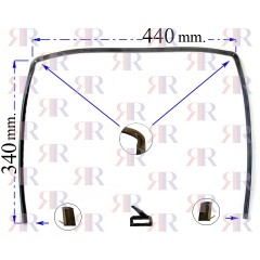 GUARNIZIONE FORNO 4 LUNETTE- 3 LATI