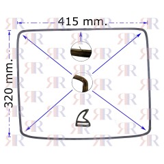 GUARNIZIONE FORNO 4 LATI 5 LUNETTE
