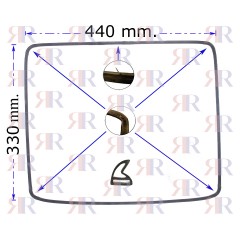 GUARNIZIONE FORNO 4 LATI - 5 LUNETTE