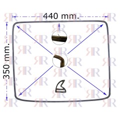 GUARNIZIONE FORNO 4 LATI - 5 LUNETTE