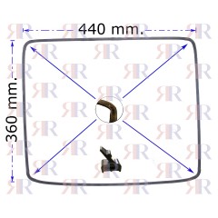 GUARNIZIONE FORNO 4 LATI 4 LUNETTE 440X360 TIPI VARI